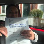 Rene O Callaghan passes her driving test